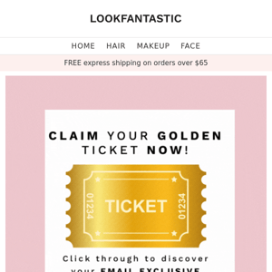 Claim your Golden Ticket NOW ⭐️