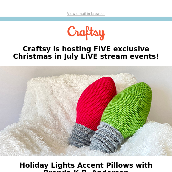 Join us LIVE to crochet Holiday Light Pillows!