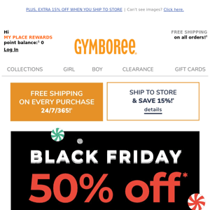 BLACK FRIDAY SALE: 50% OFF HOLIDAY SHOP