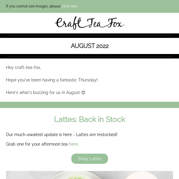 August Updates - Craft Tea Fox