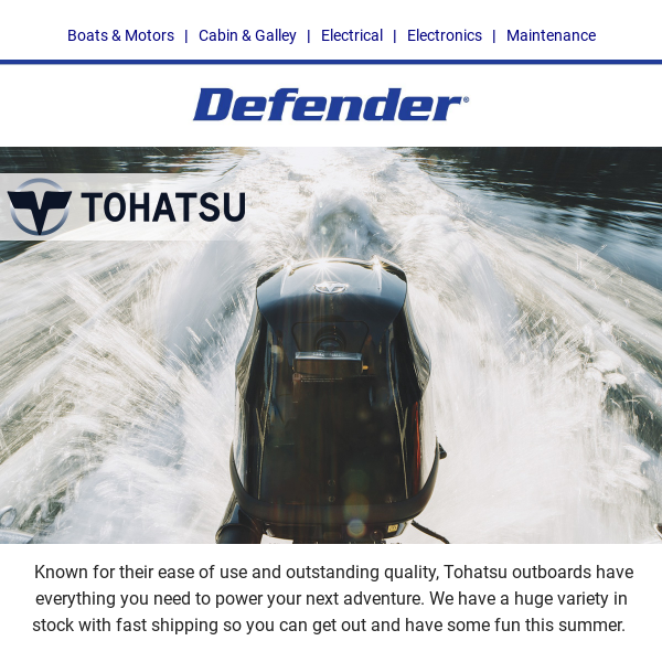 Reliable Outboard Motors from Tohatsu