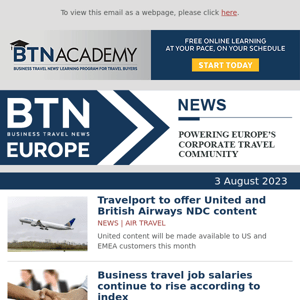 Travelport to offer United and BA NDC content | Salaries in business travel continue to rise