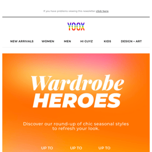 The Wardrobe Heroes promo is back with up to 80% OFF until 6/18