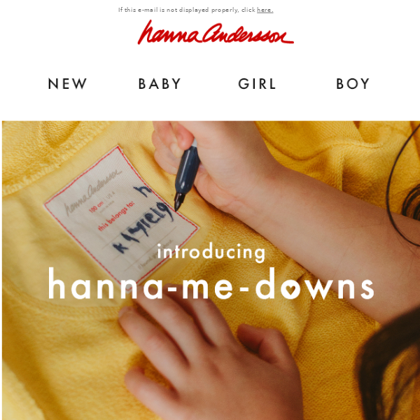 Hanna Andersson's New 'Hanna Me Downs' Service for Selling Your