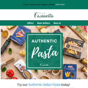 Authentic Italian pasta - Order now and enjoy!