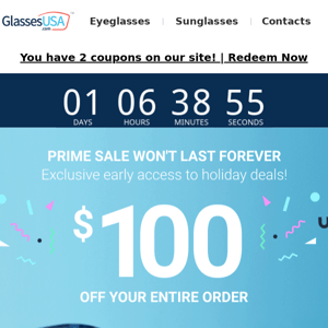 ⏰ Tick, tock... Prime Sale won't last forever!