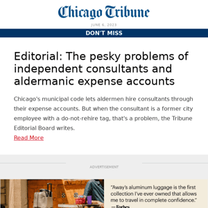 Editorial: The pesky problems of independent consultants and aldermanic expense accounts