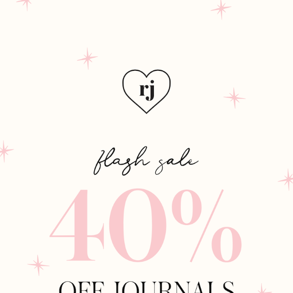 40% off Journals ~ Only for 48 hours!