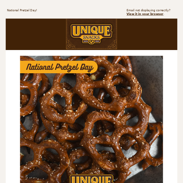 Who's Ready for National Pretzel Day Tomorrow!?! 🥨🥨🥨