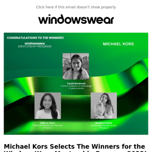 Michael Kors Selects The Winners for the WindowsWear Mentorship Program 2023!