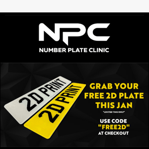 GET YOUR FREE 2D PLATE! 🔥