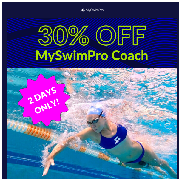 BLUE FRIDAY SALE! Daily Swim Workouts for 30% Off