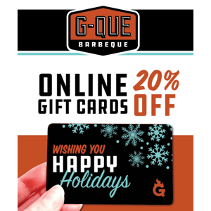 20% OFF Online Gift Cards!