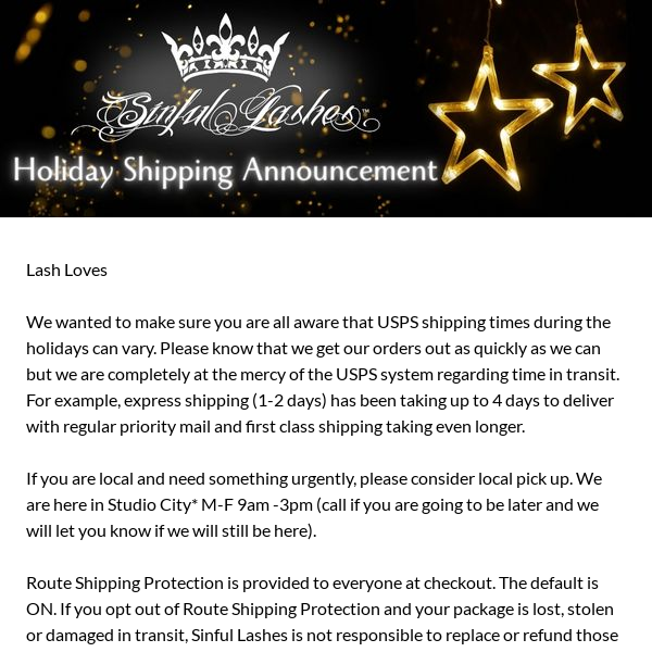 🎁 Holiday Shipping Times – USPS