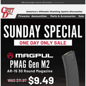 Kick Off Sunday with PMAGs Under $10!