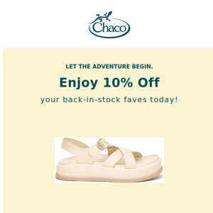 Back in stock | Take 10% off your favorites!