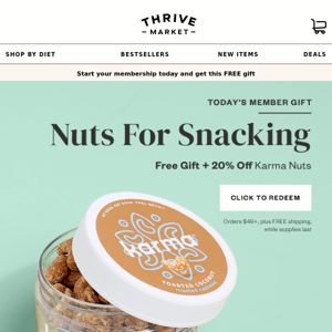 FREE cashews + extra 20% off Karma Nuts 🥥