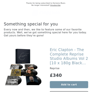 NEW! Eric Clapton - The Complete Reprise Studio Albums Vol 2 [10 x 180g Black vinyl album box]