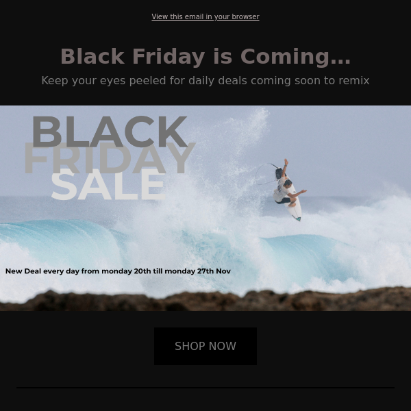 Black Friday is coming...