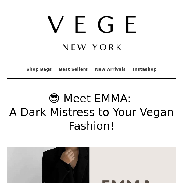 😎 Meet EMMA: A Dark Mistress to Your Vegan Fashion!