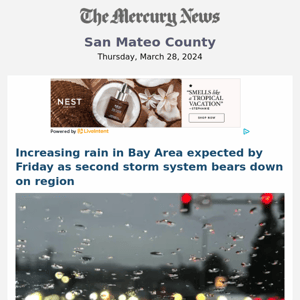 Increasing rain in Bay Area expected by Friday as second storm system bears down on region