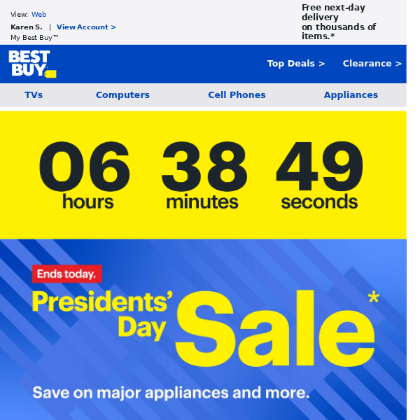 After today this ends! The Presidents' Day SALE, all for you