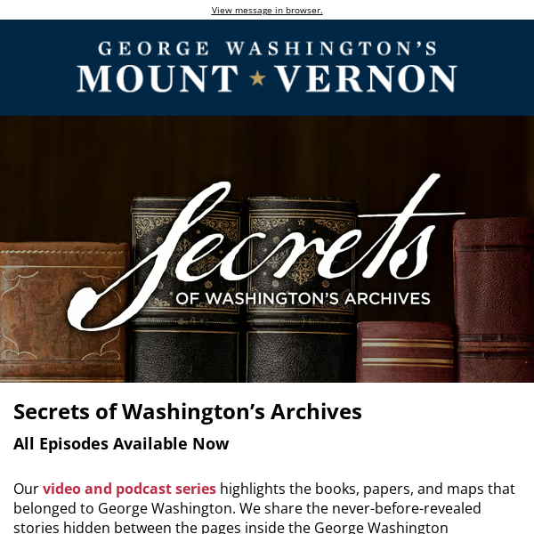 The Secrets of Washington's Archives: All Episodes Available