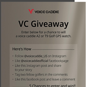 Voice Caddie Giveaway!!