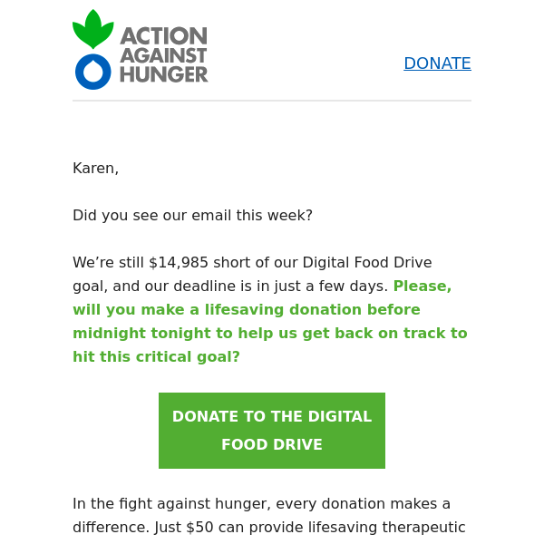 Will you help us hit our Digital Food Drive goal?