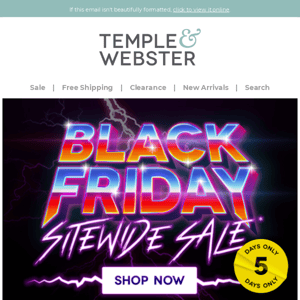 Drop everything! 🔥 Black Friday deals sitewide