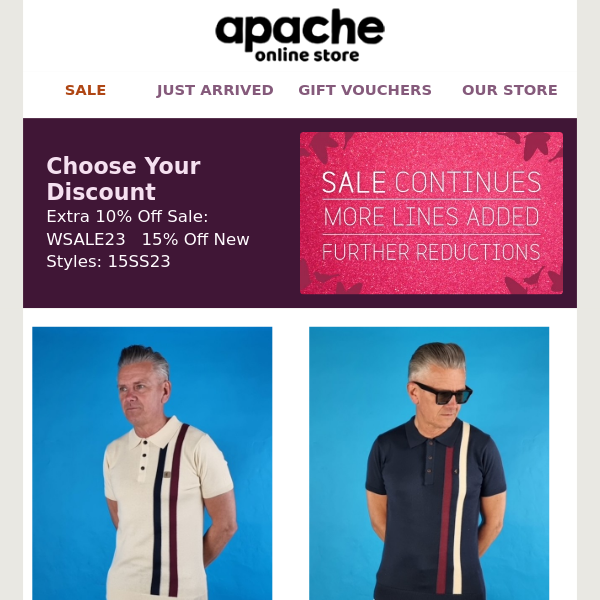 Apache You Have 2 Sale Discount Codes Inside