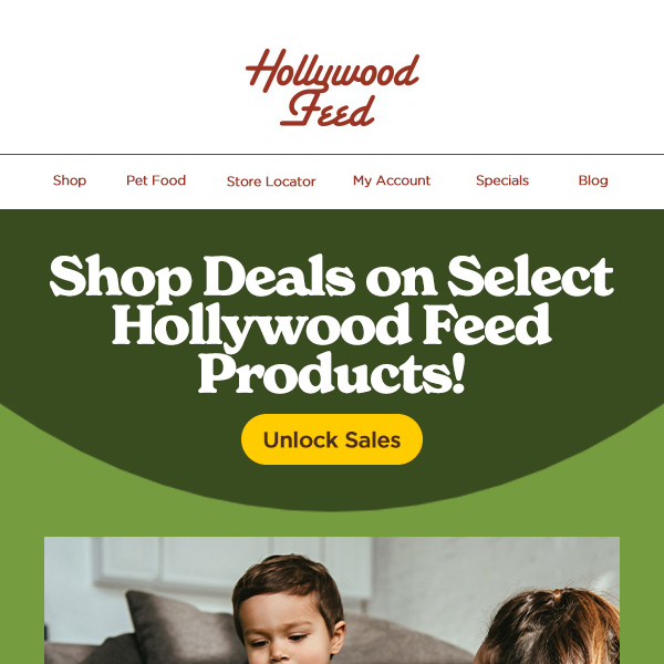 Shop Deals on Select Hollywood Feed Products! ❤️💛
