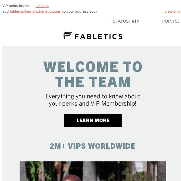 VIP 101: Welcome to the team! - Fabletics