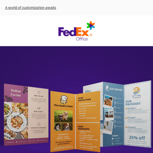 Sales sheets and flyers from FedEx Office