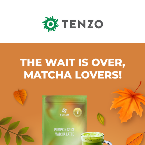 Dive into Fall with Tenzo's Pumpkin Spice Matcha Latte! 🍂🍵