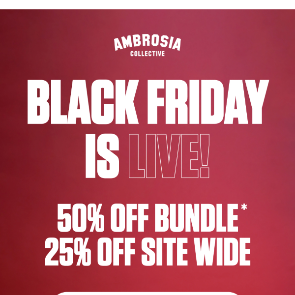 The Ambrosia Black Friday Sale is LIVE!
