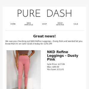 Hey Pure Dash, your item just went on sale!