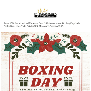 Boxing Day Sale! Over 590+ Items on Sale!