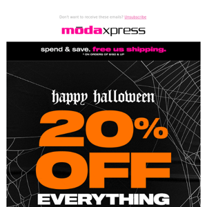 20% OFF 🥳 Happy Halloween 🎃