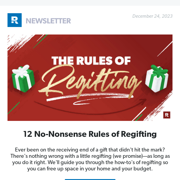 12 No-Nonsense Rules of Regifting