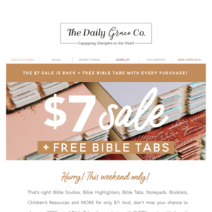 LAST CHANCE TO GET FREE BIBLE TABS WITH THESE $7 DEALS!!!⏰c