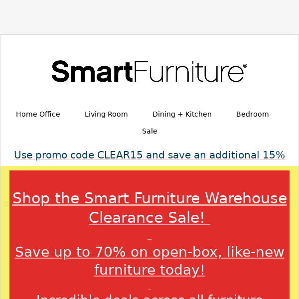 Take An Additional 15% Off Clearance Prices!