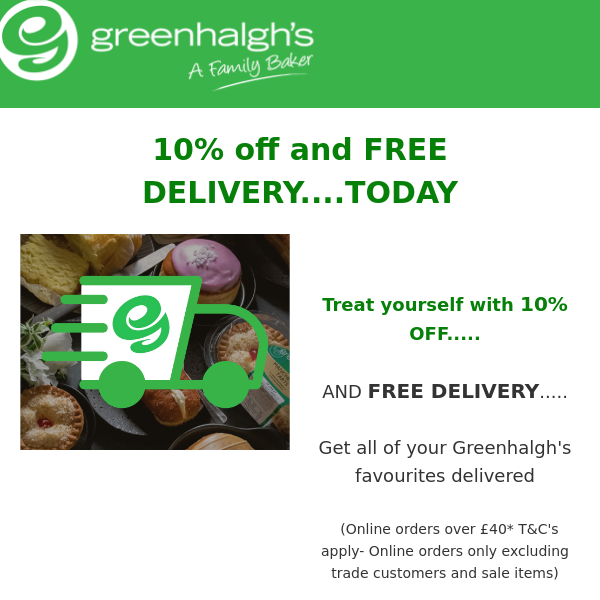 Treat yourself to our heavenly cakes with free delivery and savings!
