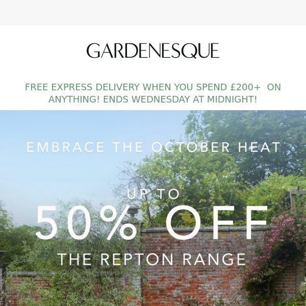 Autumn Heatwave: Up to 50% off Repton Garden Furniture