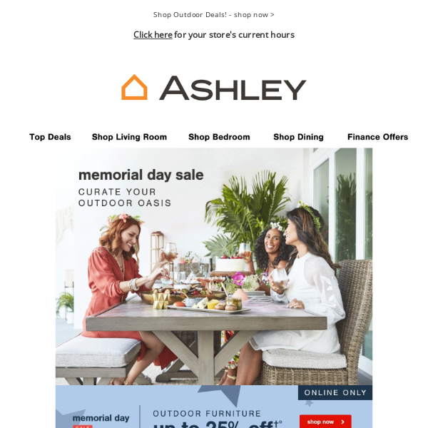 Up to 25% Off on Outdoor Furniture: Memorial Day Sale!
