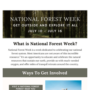 Celebrate National Forest Week 🌲