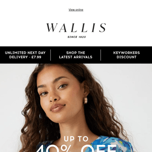 Wallis find your next favourite dress at up to 40% off