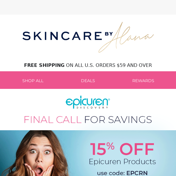 FINAL CALL! 15% Off Epicuren Ends Tonight