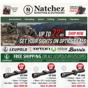 Up to 72% Off Top Optics