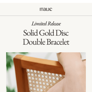 LIMITED: Gold Disc Double Bracelet